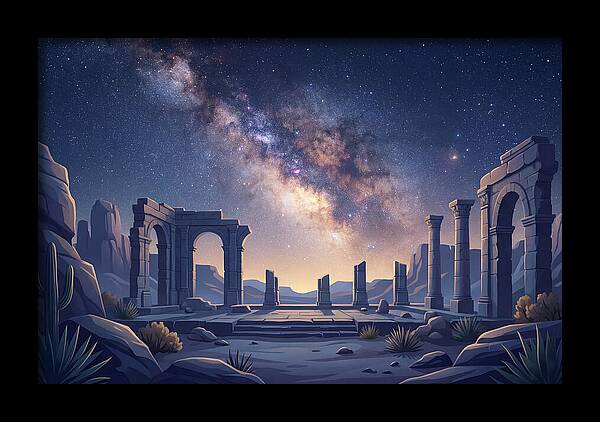 Milky Way Over Ancient Ruins