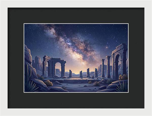 Milky Way Over Ancient Ruins