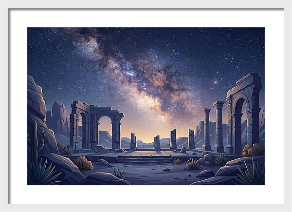 Milky Way Over Ancient Ruins