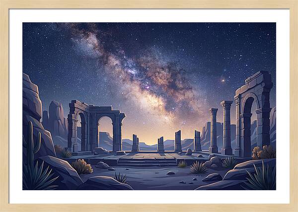Milky Way Over Ancient Ruins