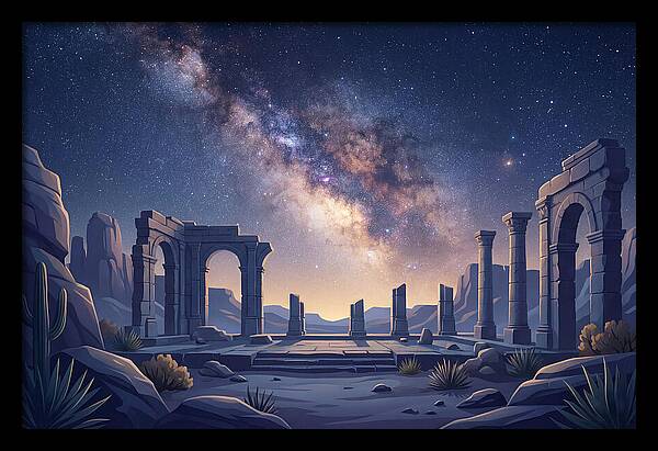 Milky Way Over Ancient Ruins