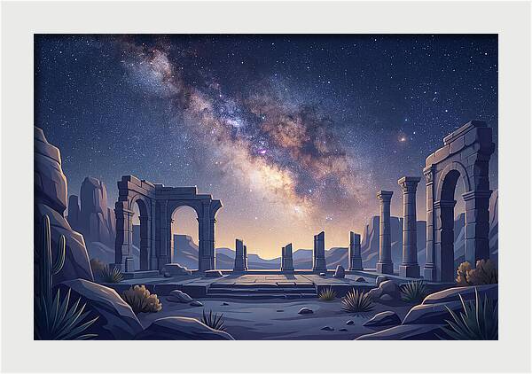 Milky Way Over Ancient Ruins
