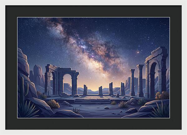 Milky Way Over Ancient Ruins