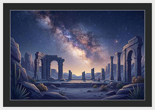 Milky Way Over Ancient Ruins