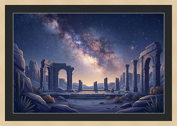 Milky Way Over Ancient Ruins