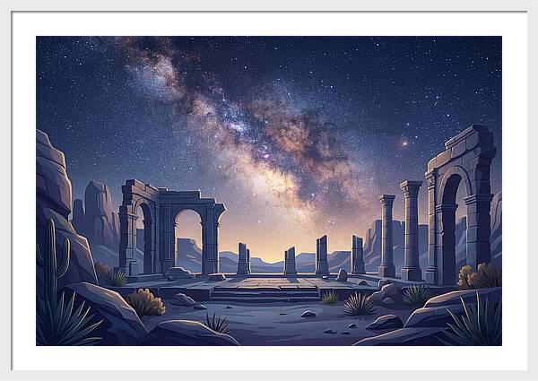 Milky Way Over Ancient Ruins