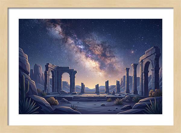 Milky Way Over Ancient Ruins