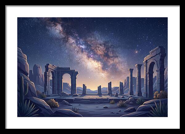 Milky Way Over Ancient Ruins