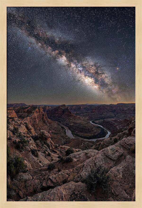 Milky Way Over Canyon Landscape