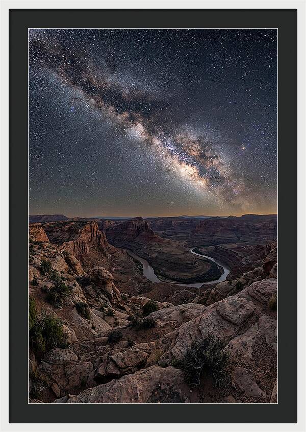 Milky Way Over Canyon Landscape