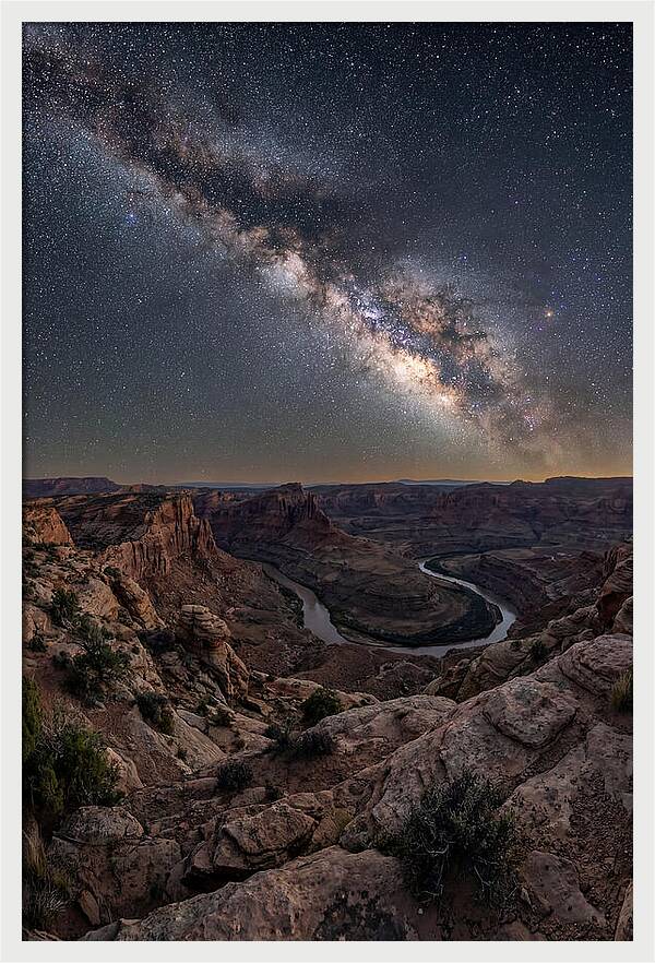 Milky Way Over Canyon Landscape