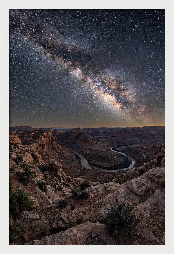 Milky Way Over Canyon Landscape