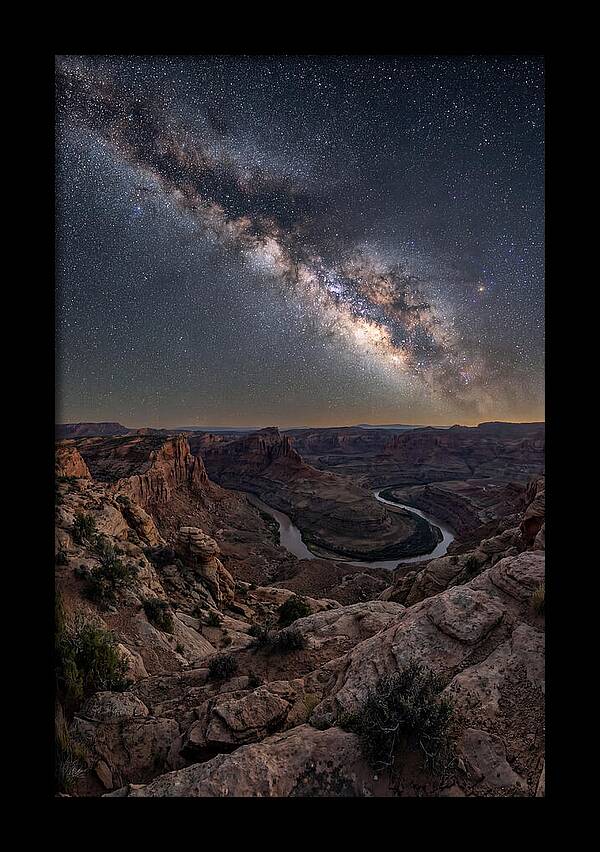 Milky Way Over Canyon Landscape
