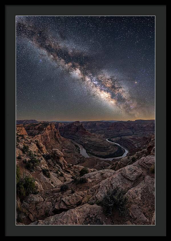 Milky Way Over Canyon Landscape