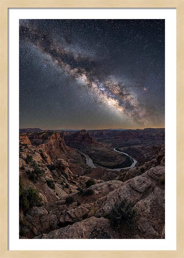 Milky Way Over Canyon Landscape