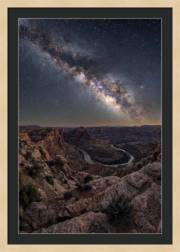 Milky Way Over Canyon Landscape