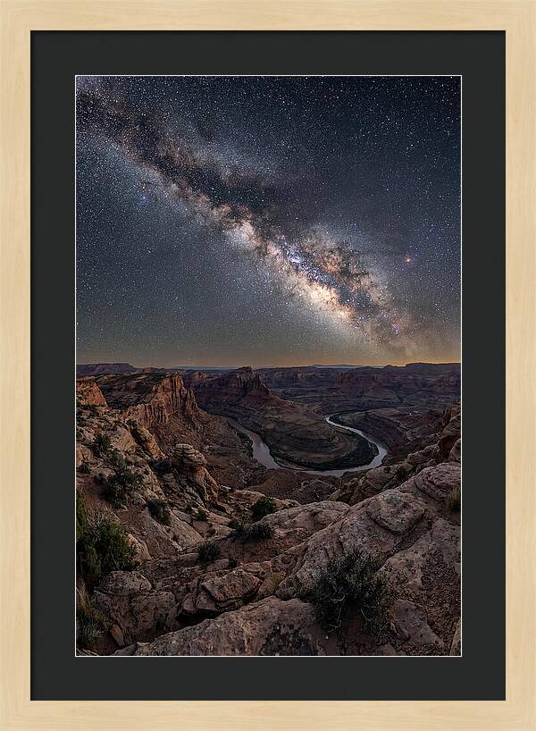Milky Way Over Canyon Landscape