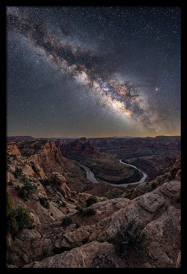 Milky Way Over Canyon Landscape