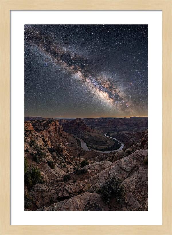 Milky Way Over Canyon Landscape
