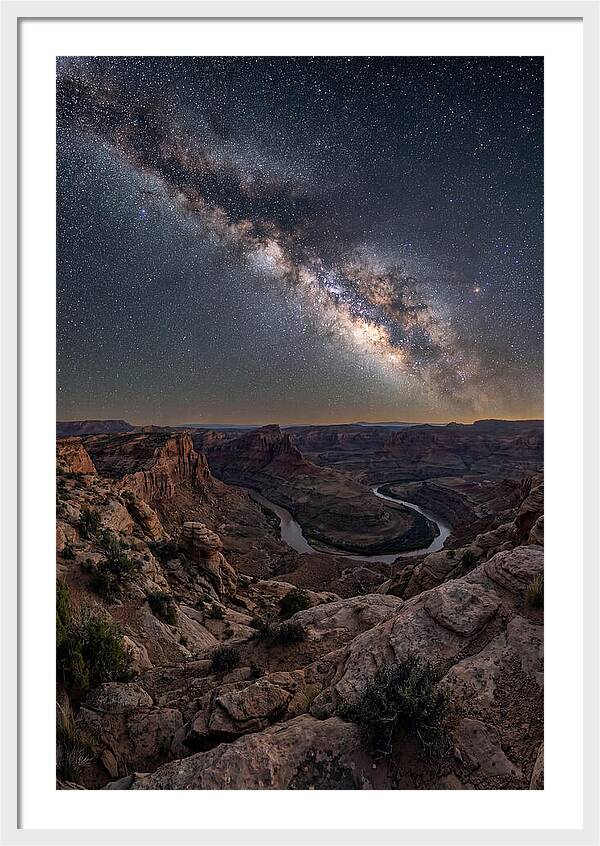 Milky Way Over Canyon Landscape