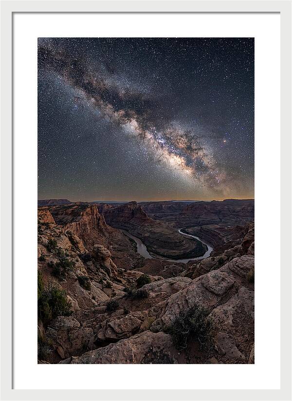 Milky Way Over Canyon Landscape