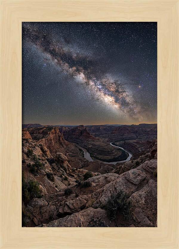 Milky Way Over Canyon Landscape