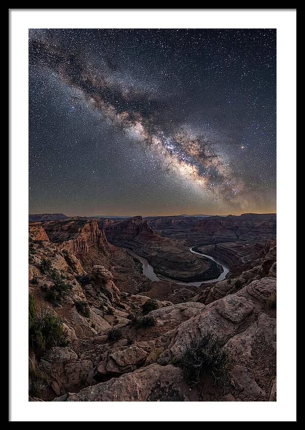 Milky Way Over Canyon Landscape