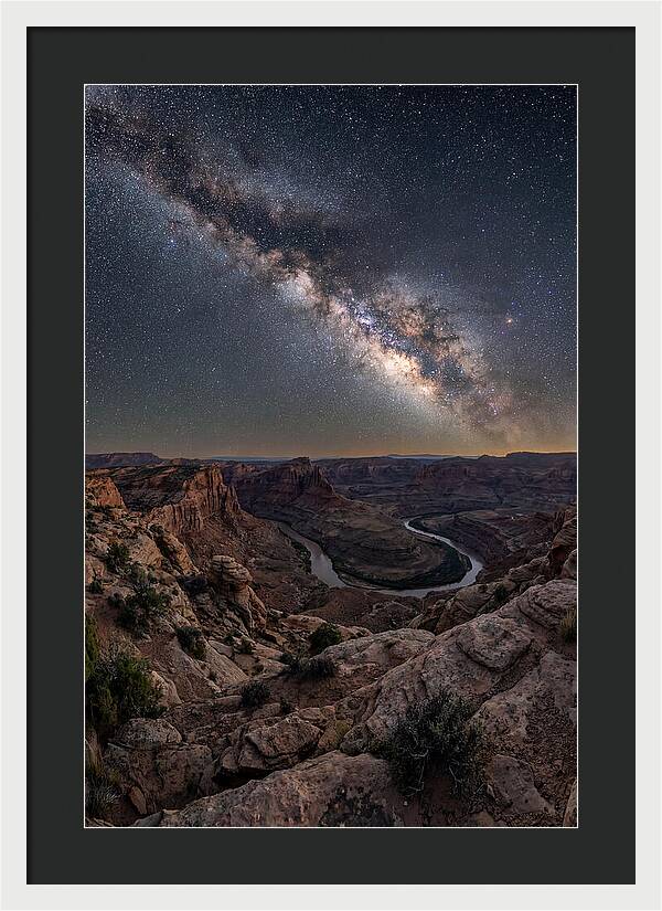Milky Way Over Canyon Landscape