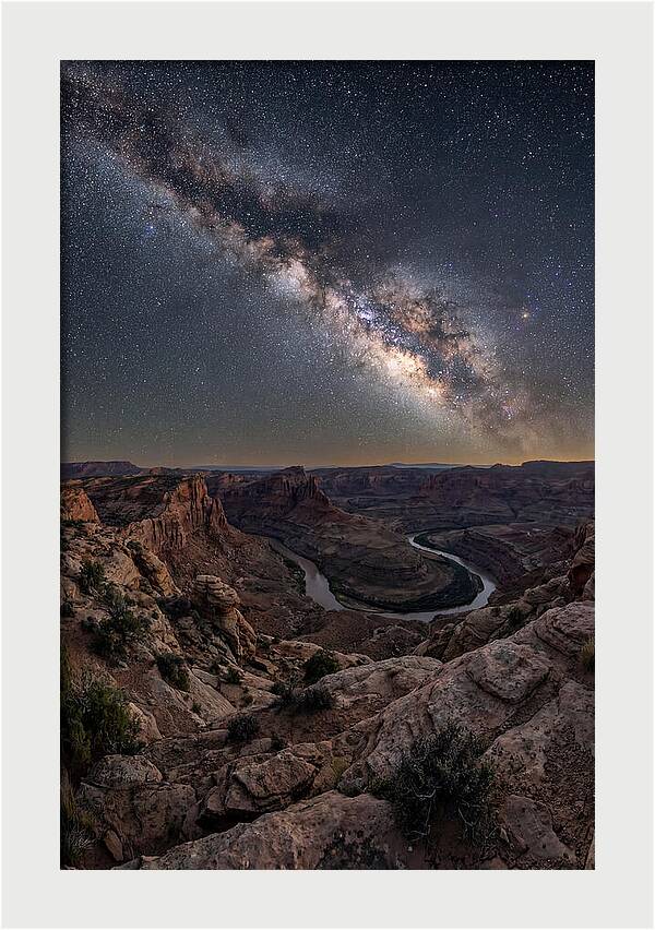 Milky Way Over Canyon Landscape