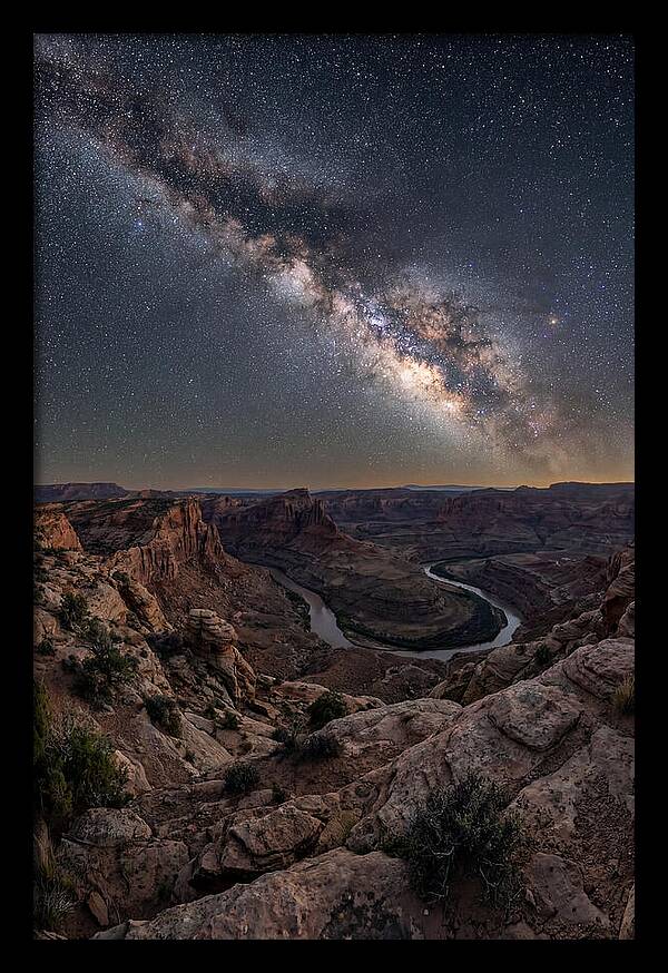 Milky Way Over Canyon Landscape