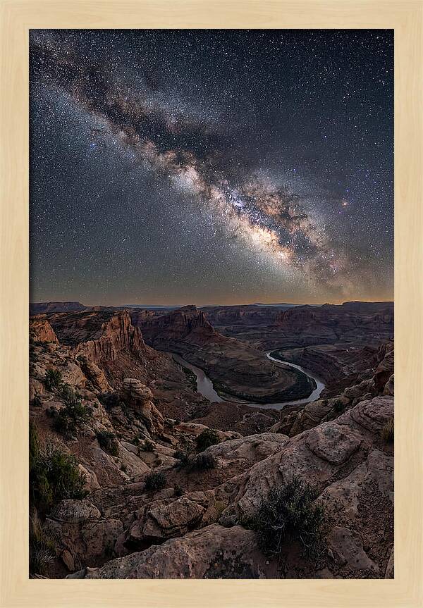 Milky Way Over Canyon Landscape