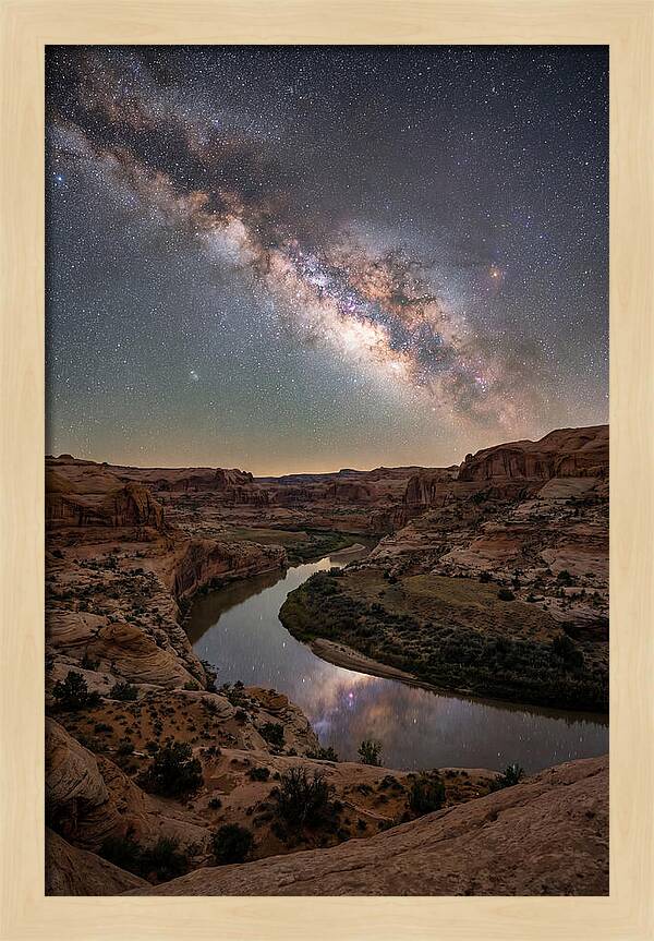Milky Way Over Canyon River
