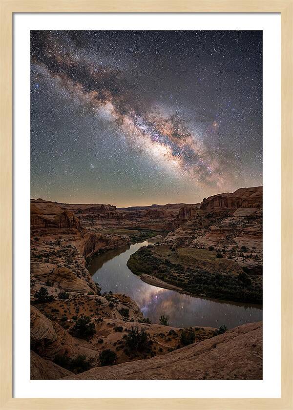 Milky Way Over Canyon River