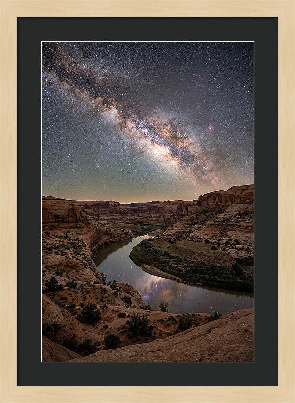 Milky Way Over Canyon River