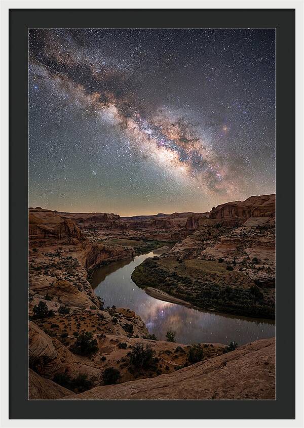 Milky Way Over Canyon River