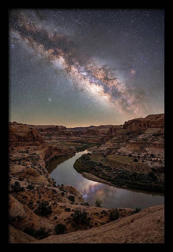 Milky Way Over Canyon River