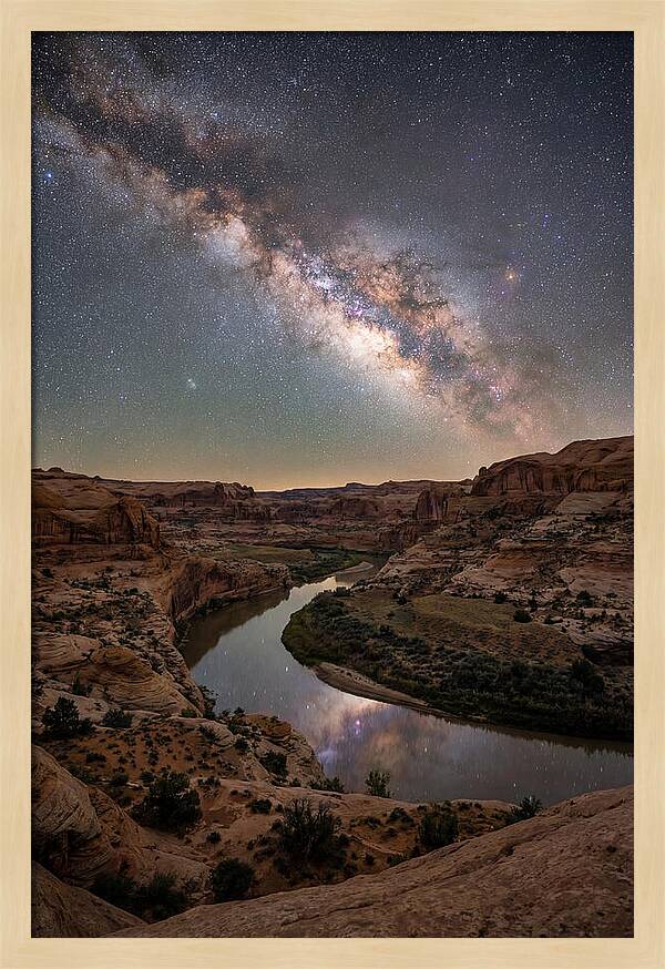 Milky Way Over Canyon River