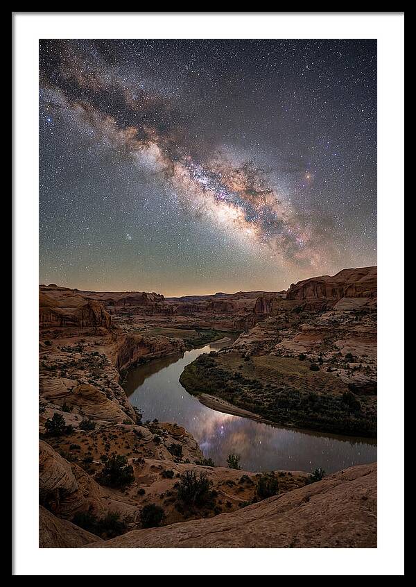 Milky Way Over Canyon River