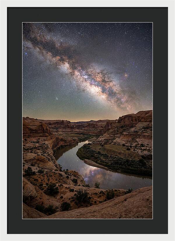 Milky Way Over Canyon River