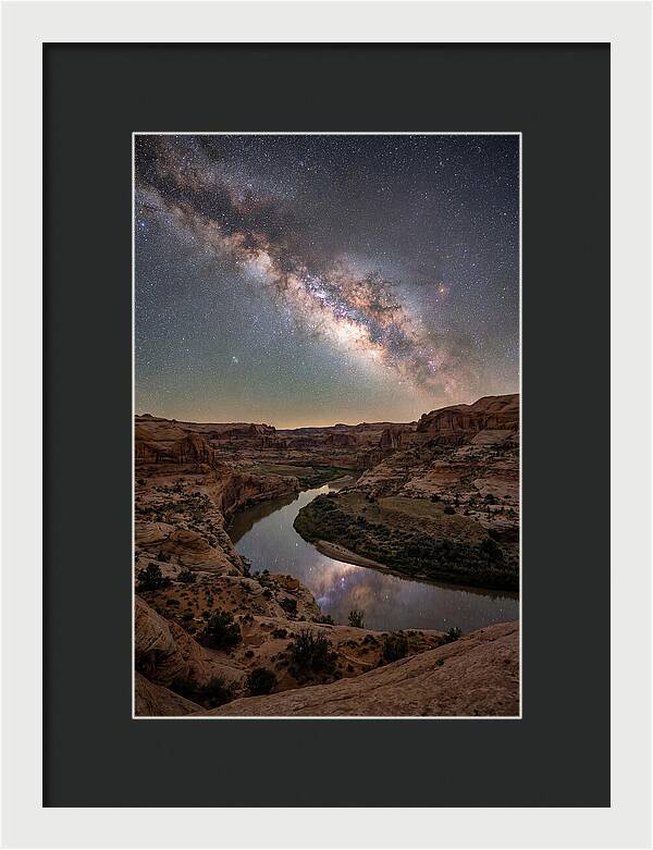 Milky Way Over Canyon River