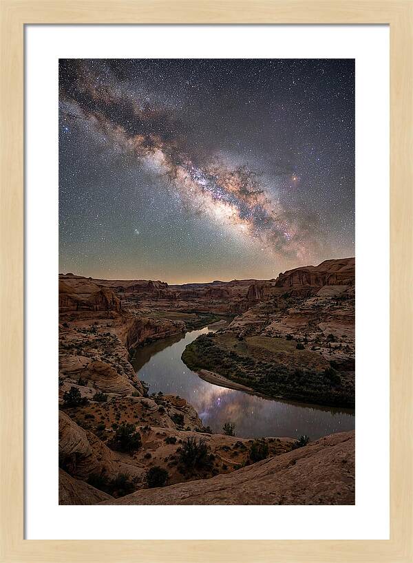 Milky Way Over Canyon River