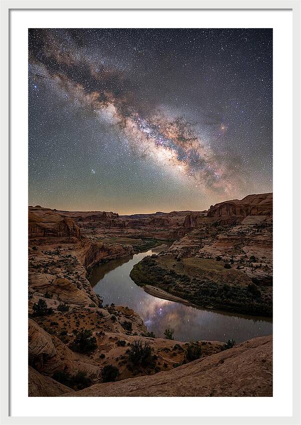 Milky Way Over Canyon River