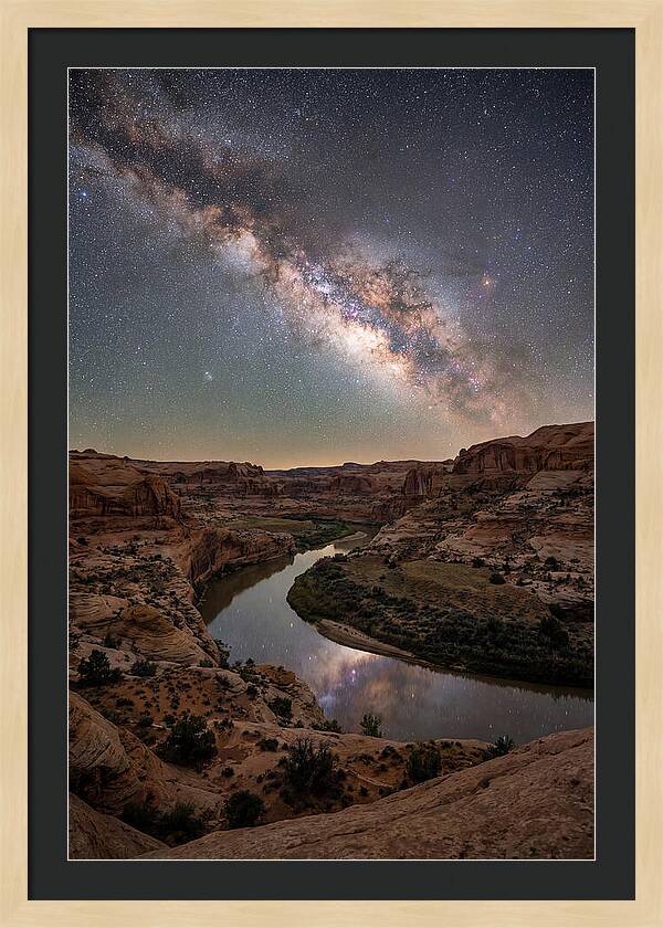 Milky Way Over Canyon River