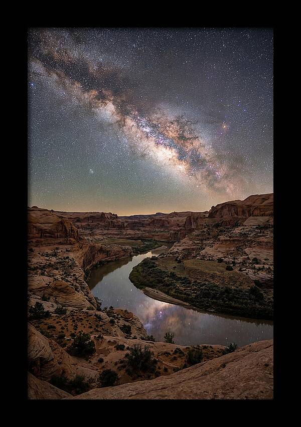 Milky Way Over Canyon River