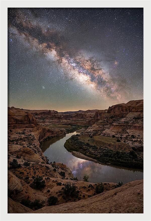 Milky Way Over Canyon River