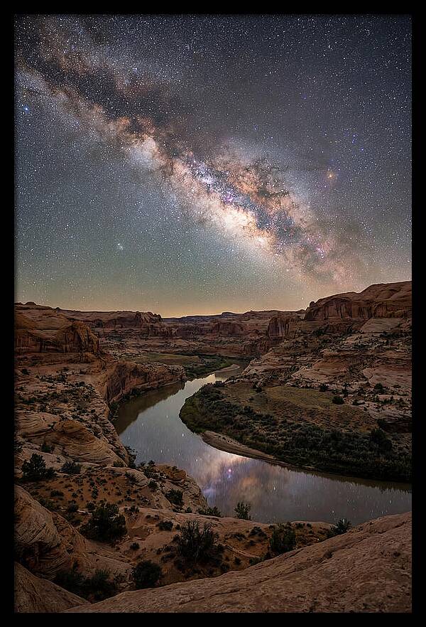 Milky Way Over Canyon River