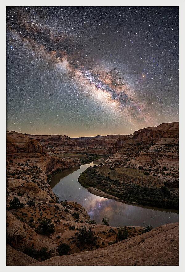 Milky Way Over Canyon River