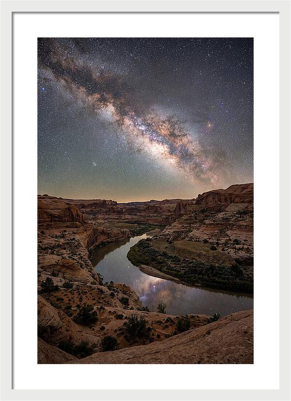 Milky Way Over Canyon River