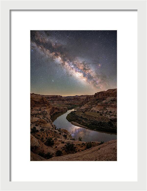 Milky Way Over Canyon River