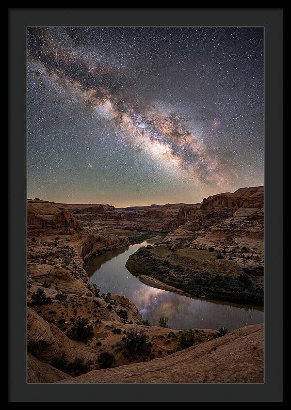 Milky Way Over Canyon River